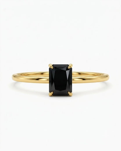 Black Rectangular Stone Bracelet for Women