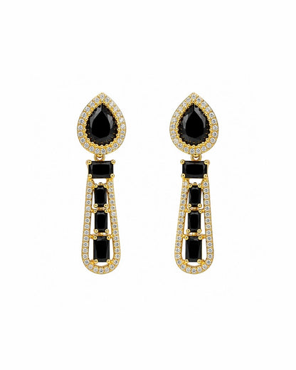 Black Monalisa Karting Statement Necklace Set