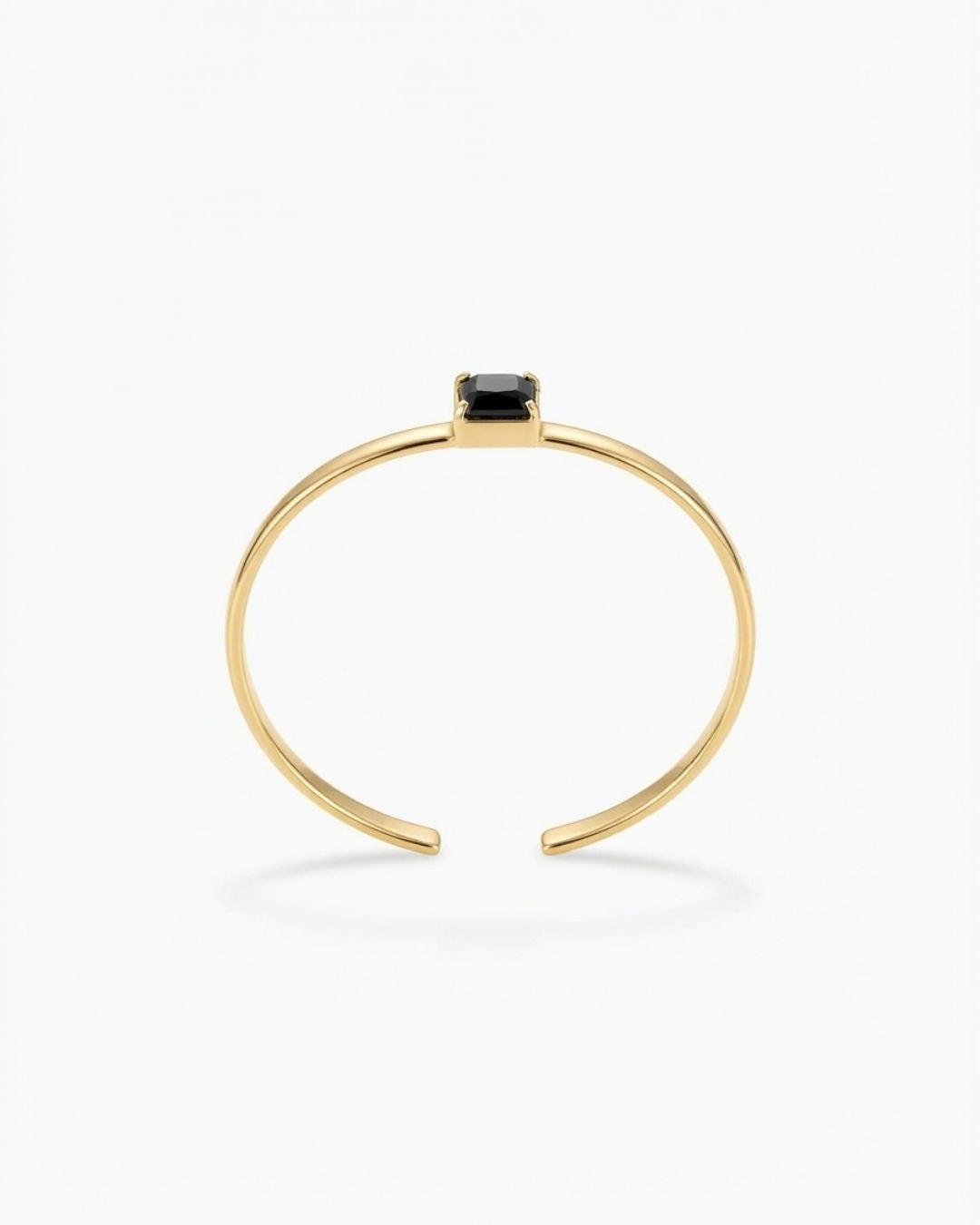 Black Rectangular Stone Bracelet for Women