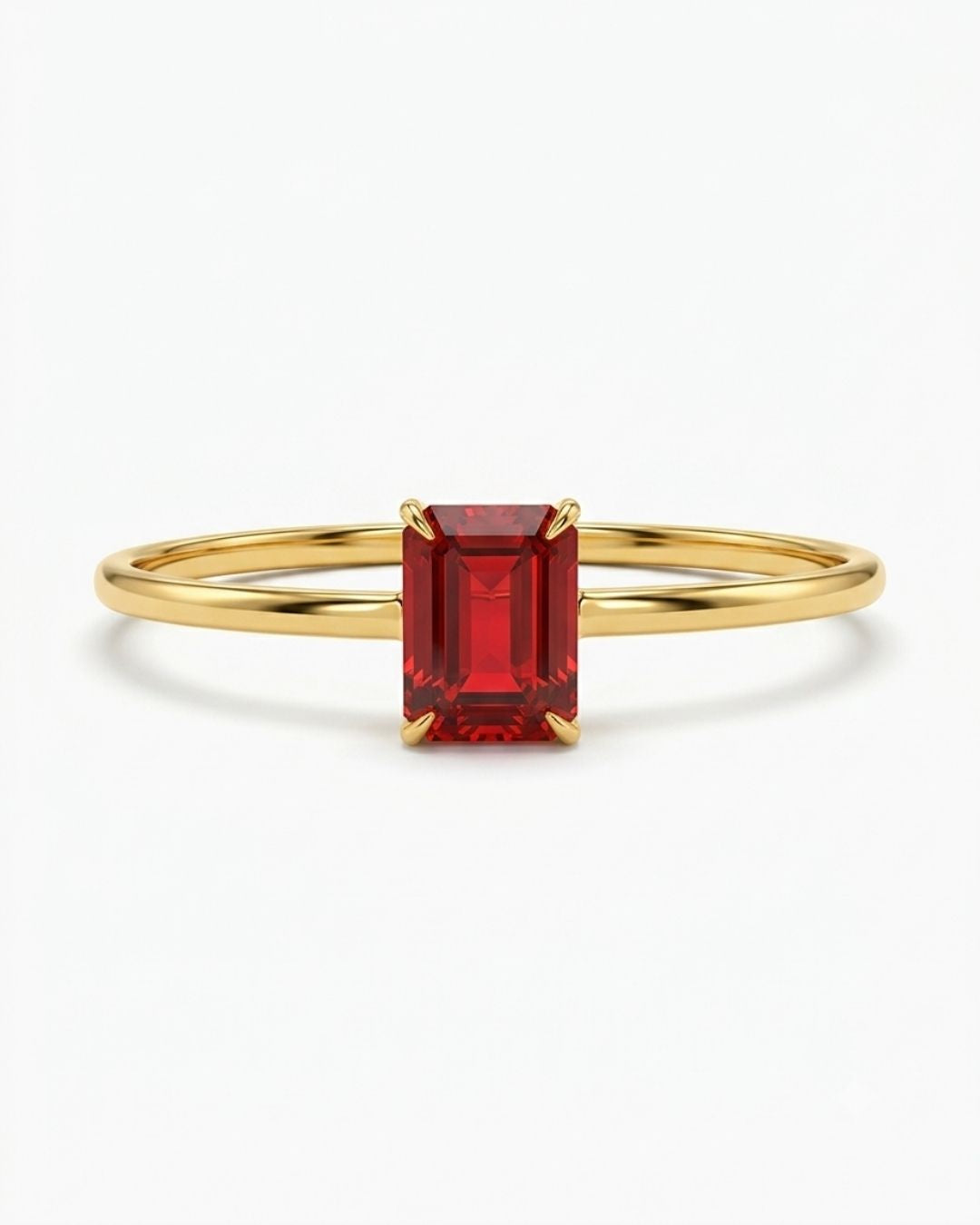Red Rectangular Stone Bracelet for Women