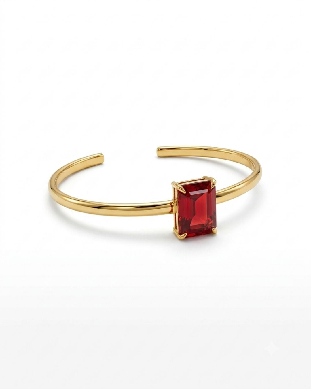 Red Rectangular Stone Bracelet for Women