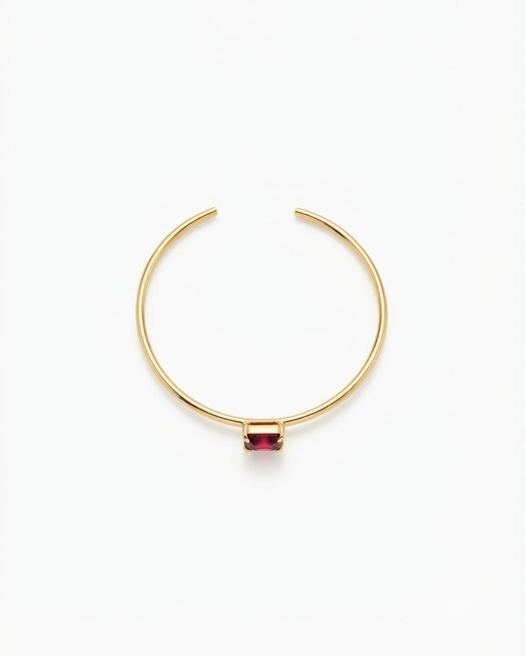 Red Rectangular Stone Bracelet for Women