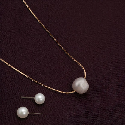 Pendant Necklace with Matching Studs (Combo Set)