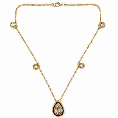 Designer Kundan Pendant Set with Earrings