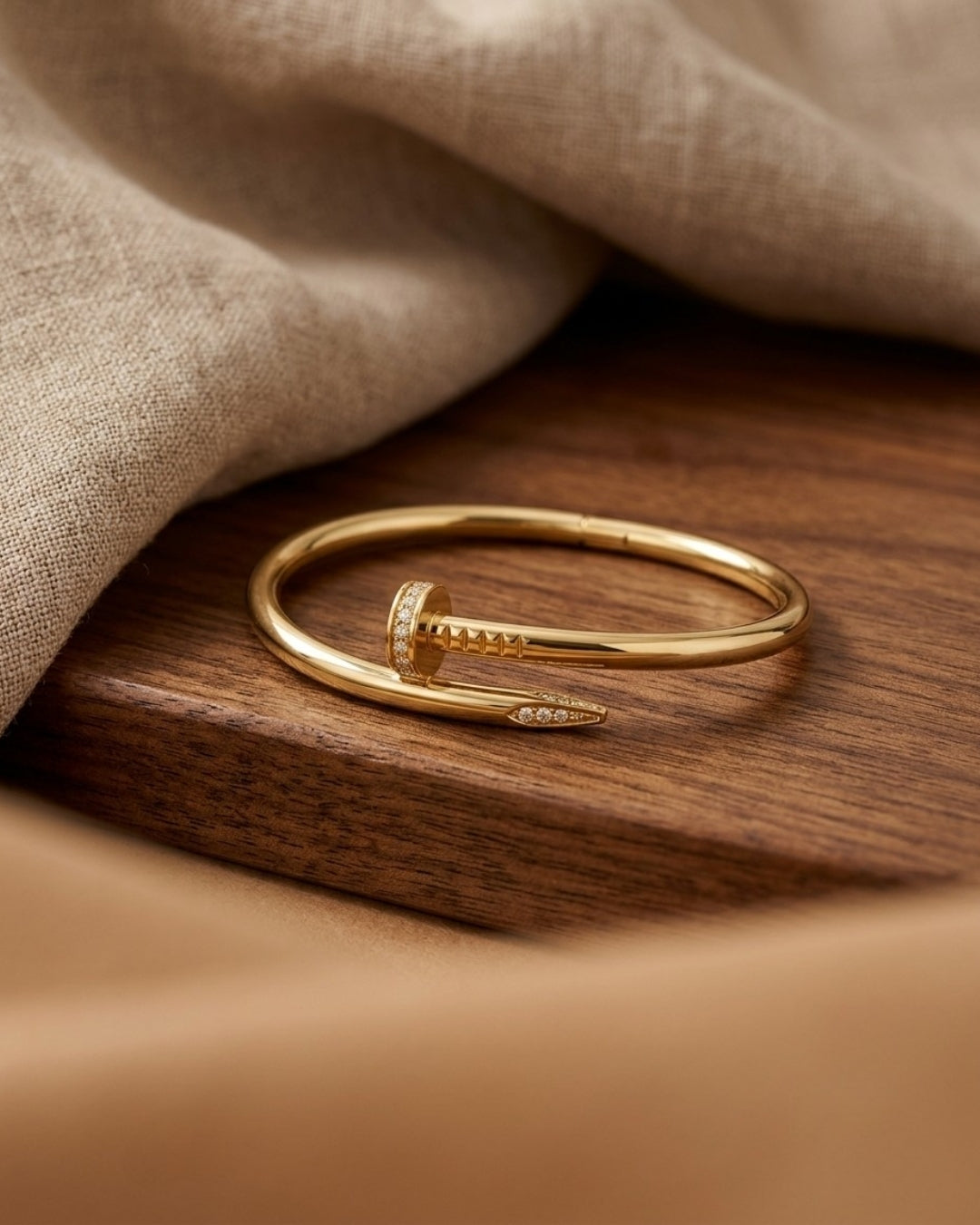 Nail-Inspired Open Cuff Bracelet for Women