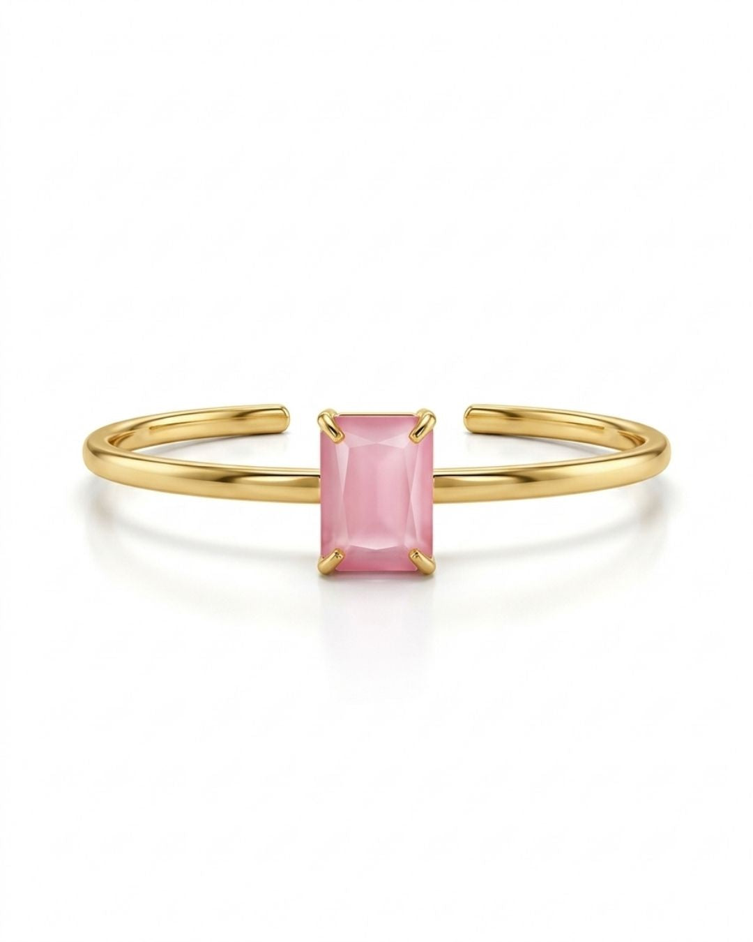 Pink Rectangular Stone Bracelet for Women