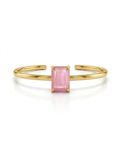 Pink Rectangular Stone Bracelet for Women