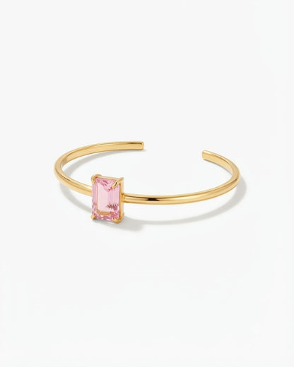 Pink Rectangular Stone Bracelet for Women