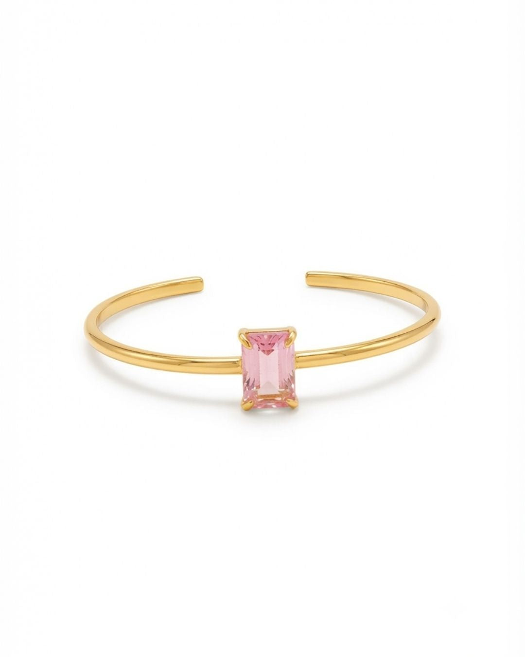 Pink Rectangular Stone Bracelet for Women