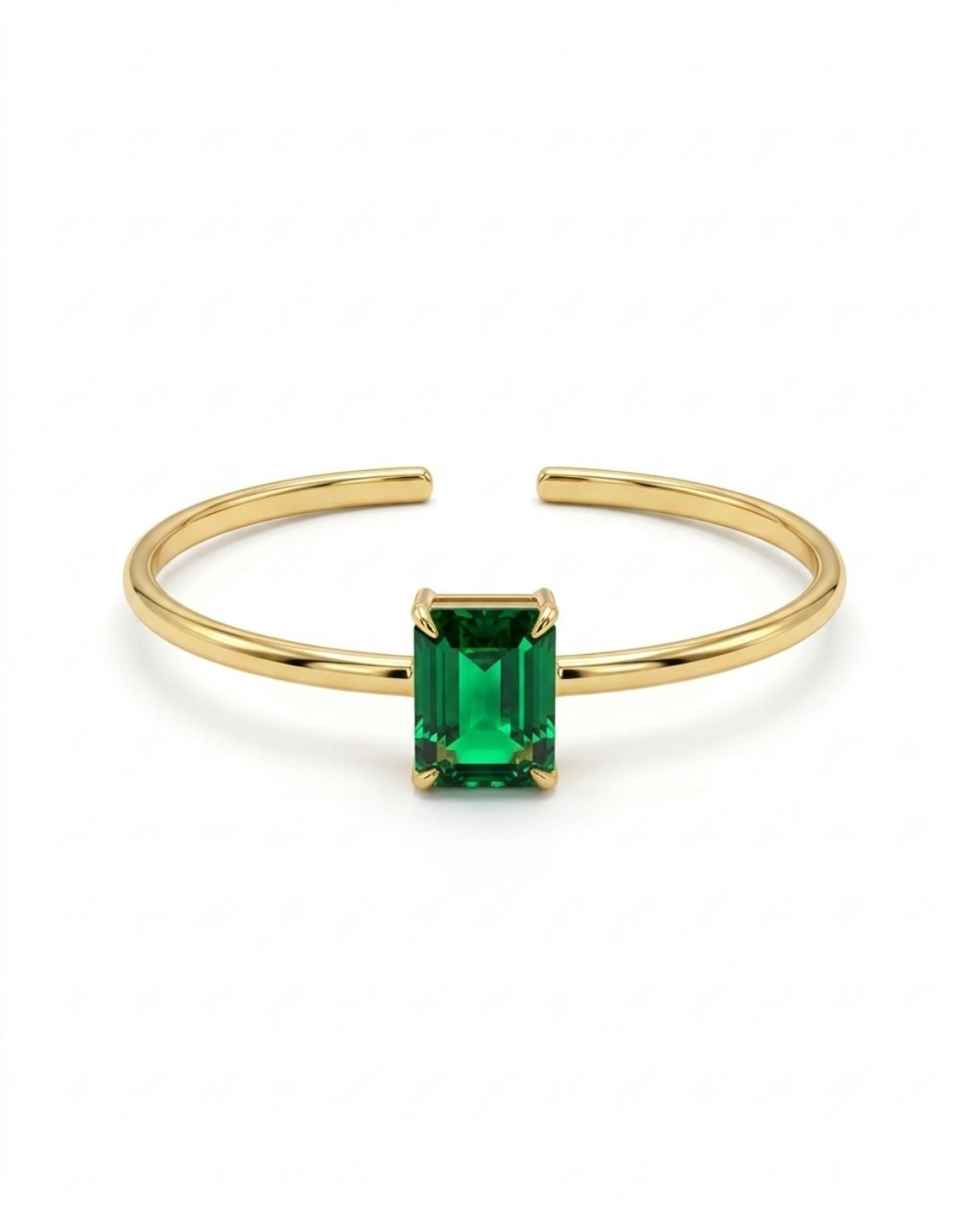 Green Rectangular Stone Bracelet for Women