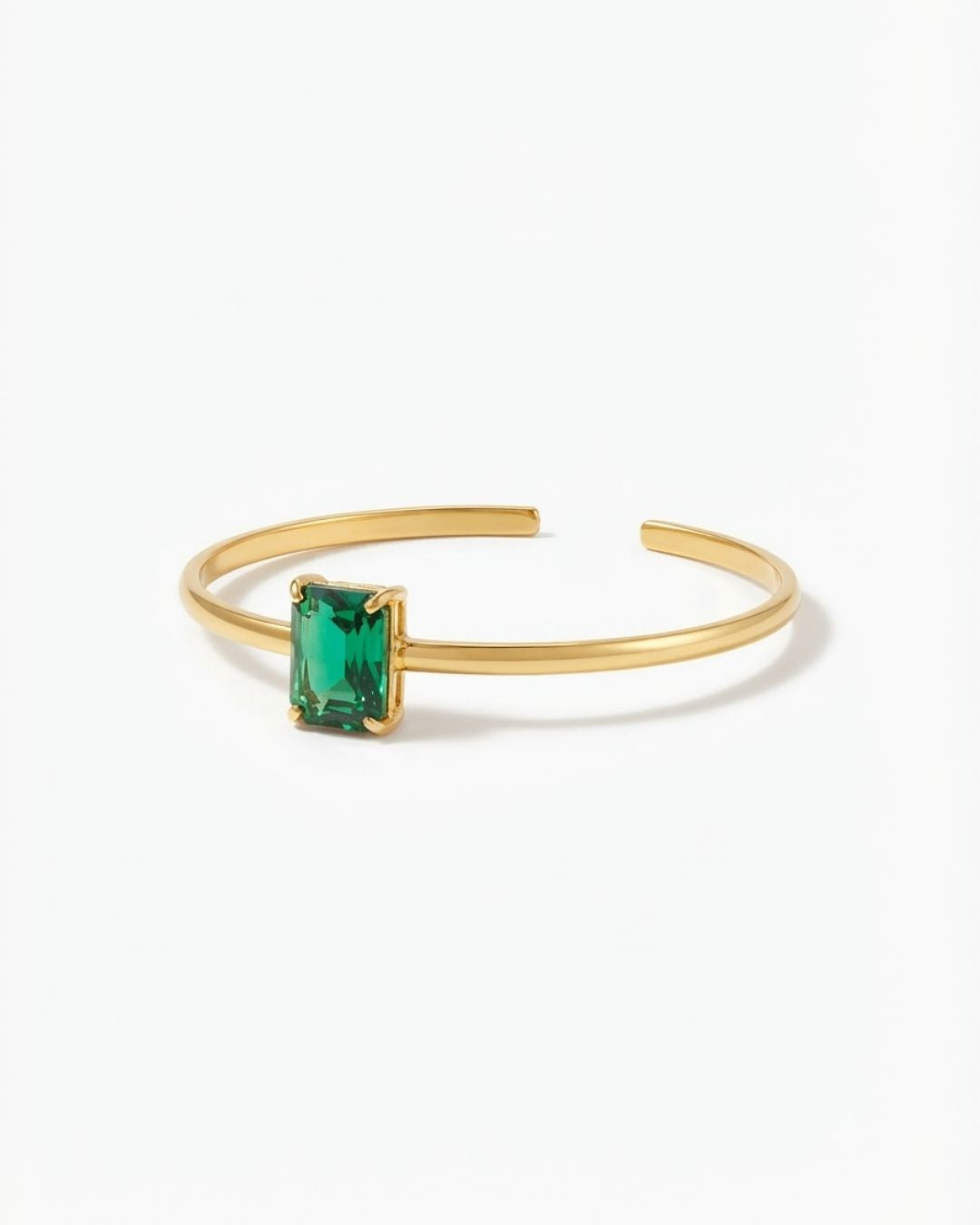 Green Rectangular Stone Bracelet for Women