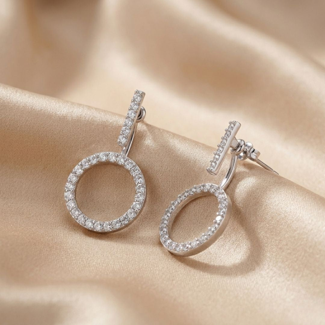 BELACI AD Silver Jewellery – Hoop Drop Earrings