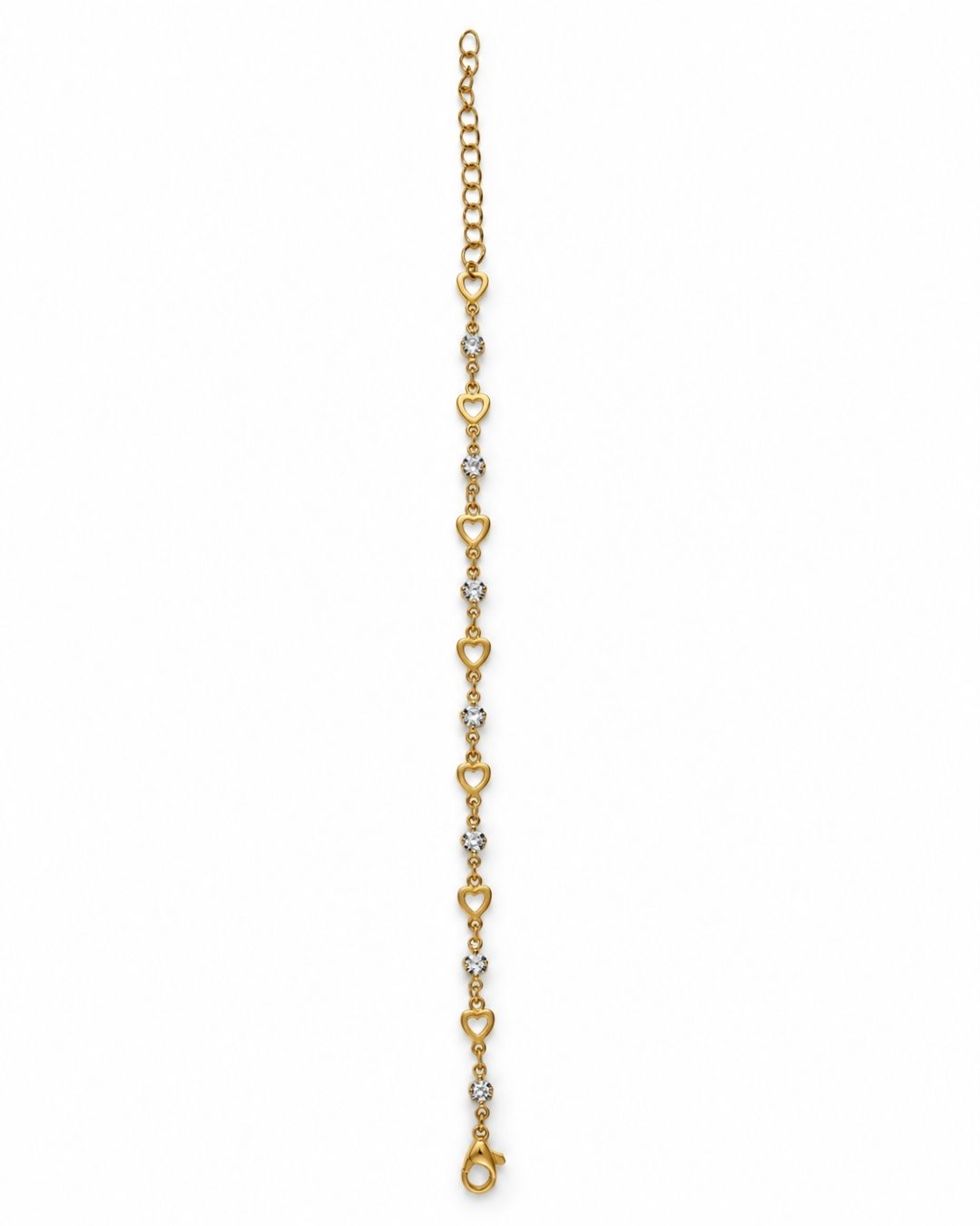 Gold Plated Heart link Bracelet for Women