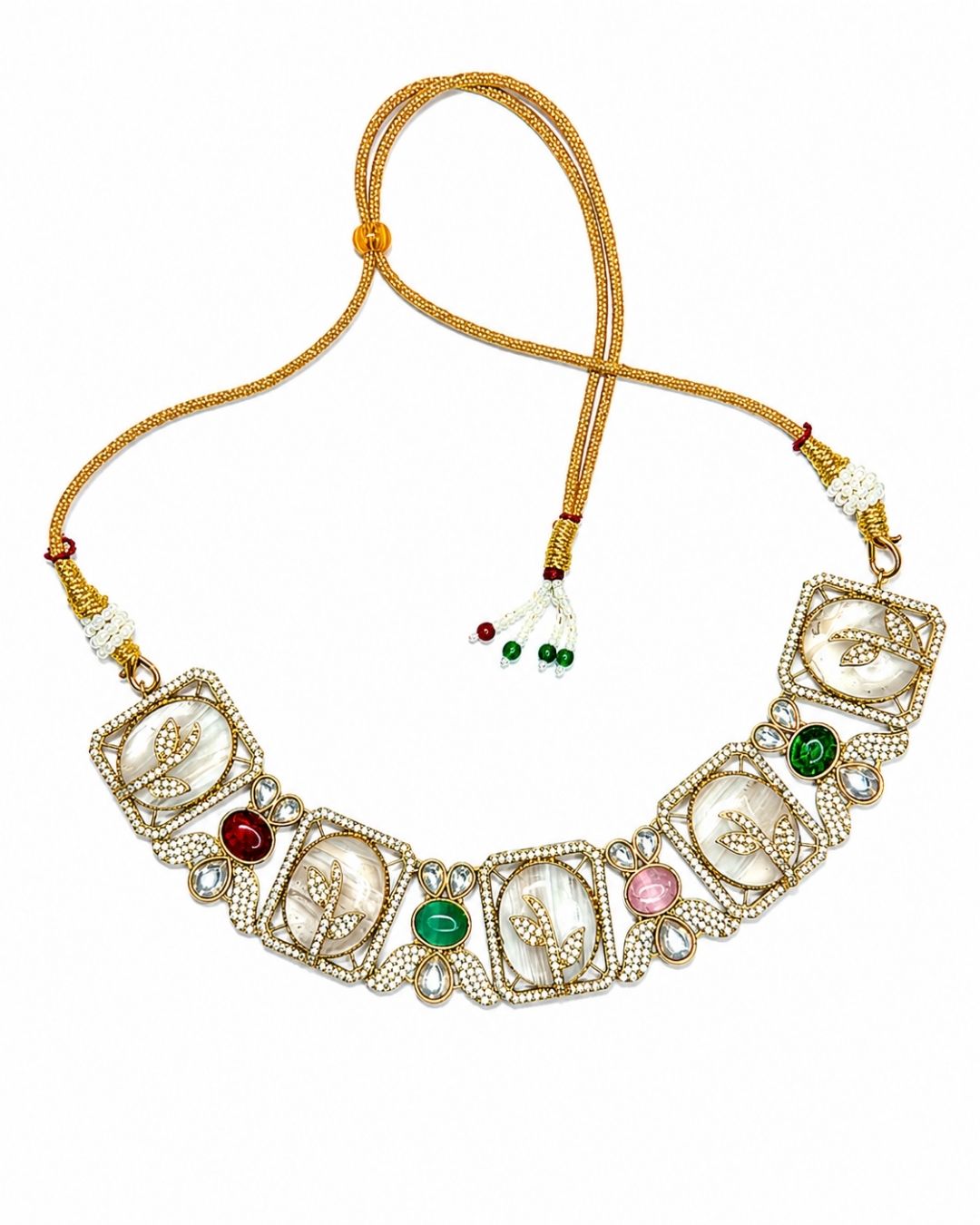Multicolor Meenakari Kundan Necklace Set