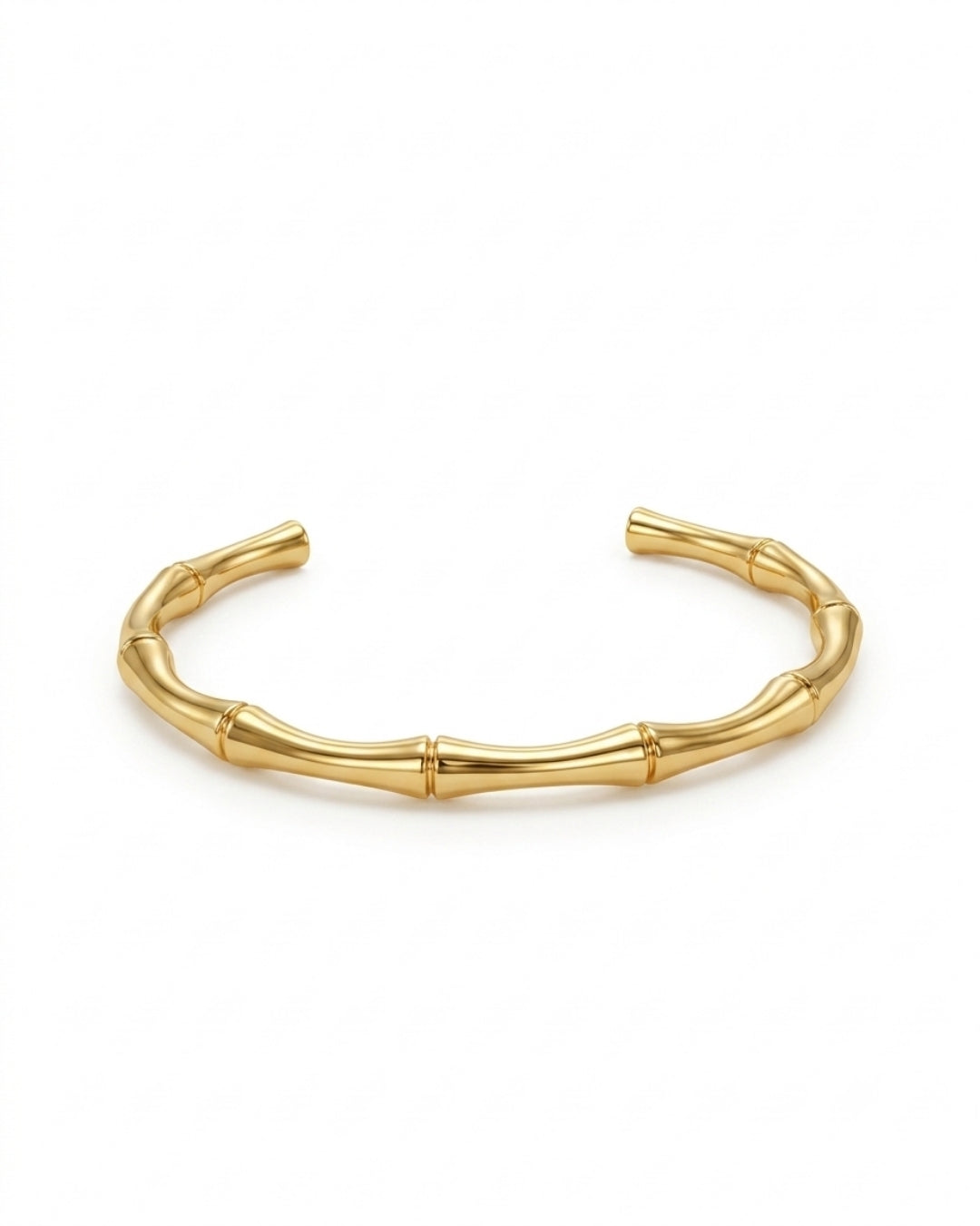 Sculpted Bamboo Cuff Bracelet for Women
