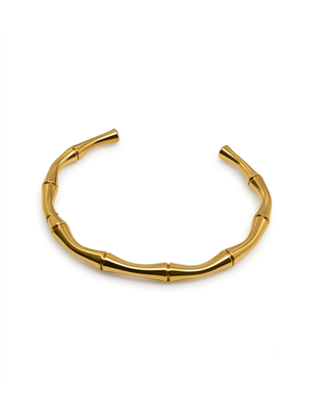 Sculpted Bamboo Cuff Bracelet for Women