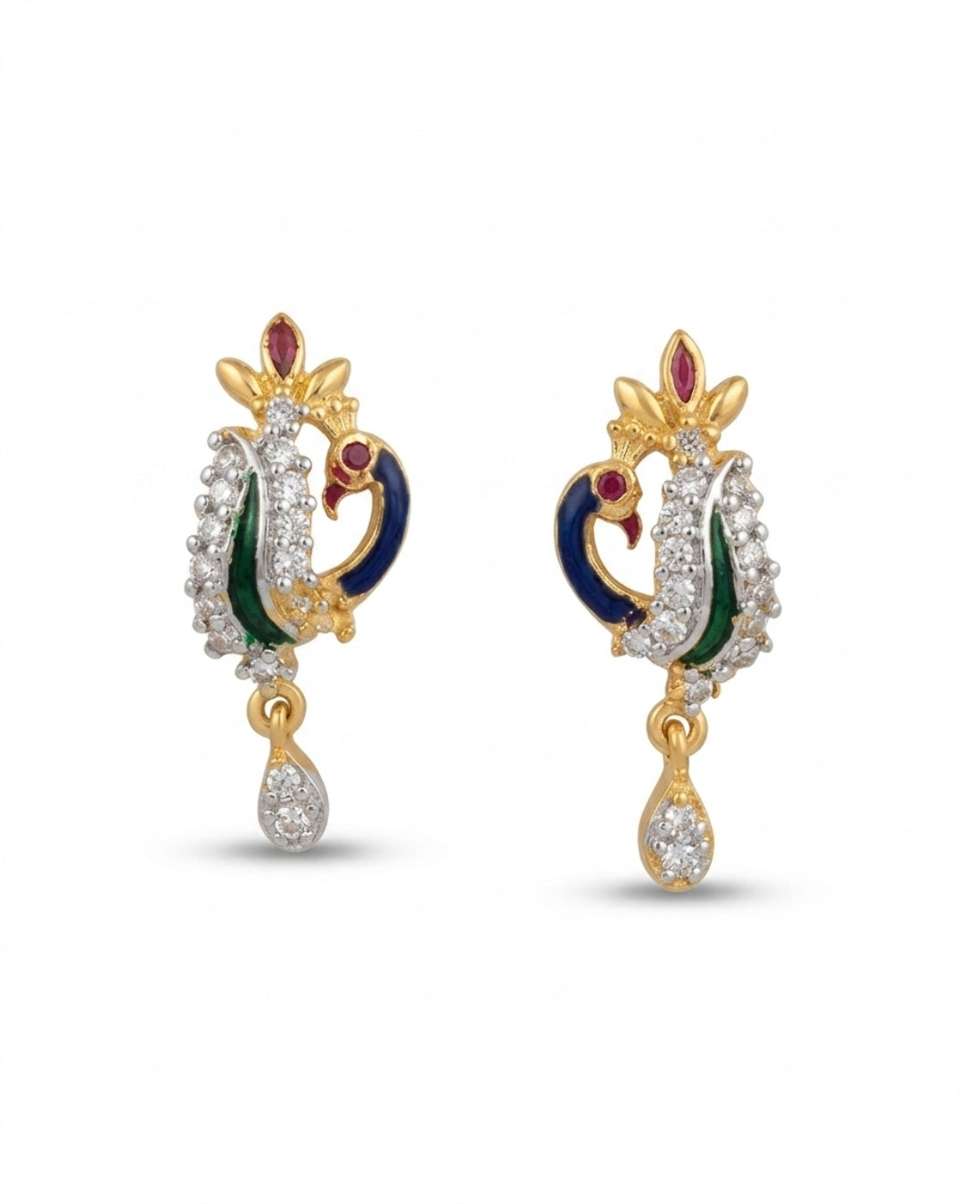 Designer Peacock American Diamond Mangalsutra Set