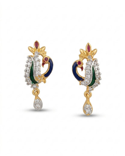 Designer Peacock American Diamond Mangalsutra Set