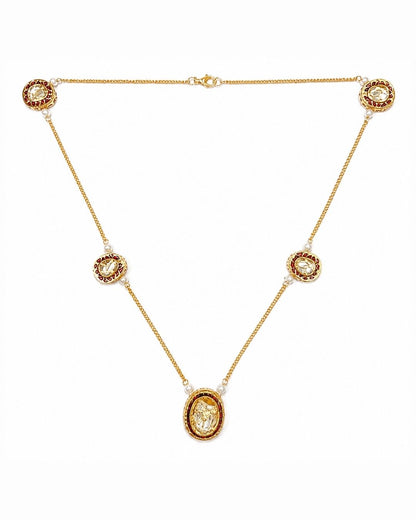 Traditional Gold Plated Kundan Meenakari Jewellery Set