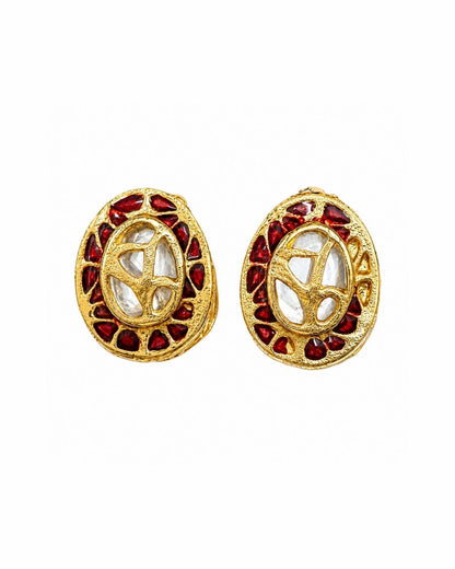 Traditional Gold Plated Kundan Meenakari Jewellery Set