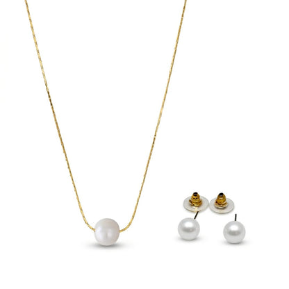 Pendant Necklace with Matching Studs (Combo Set)