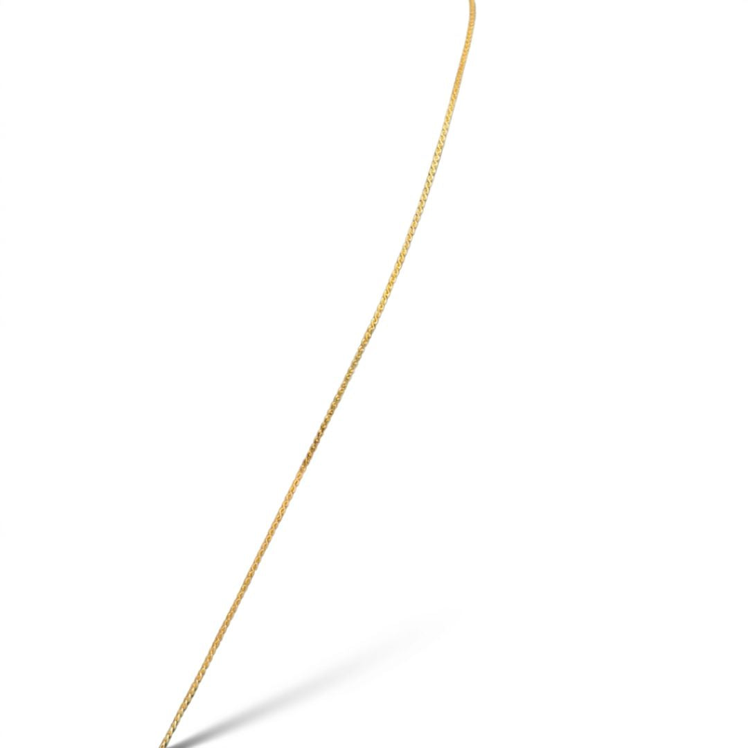 Diamond-Look Pendant Necklace in Gold-Plated Chain
