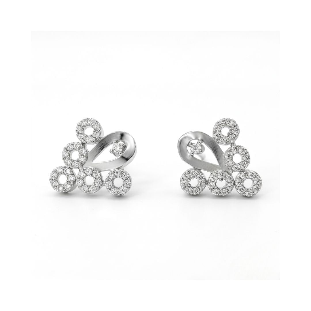 Belaci AD Silver Teardrop Star Studs Earring for Women