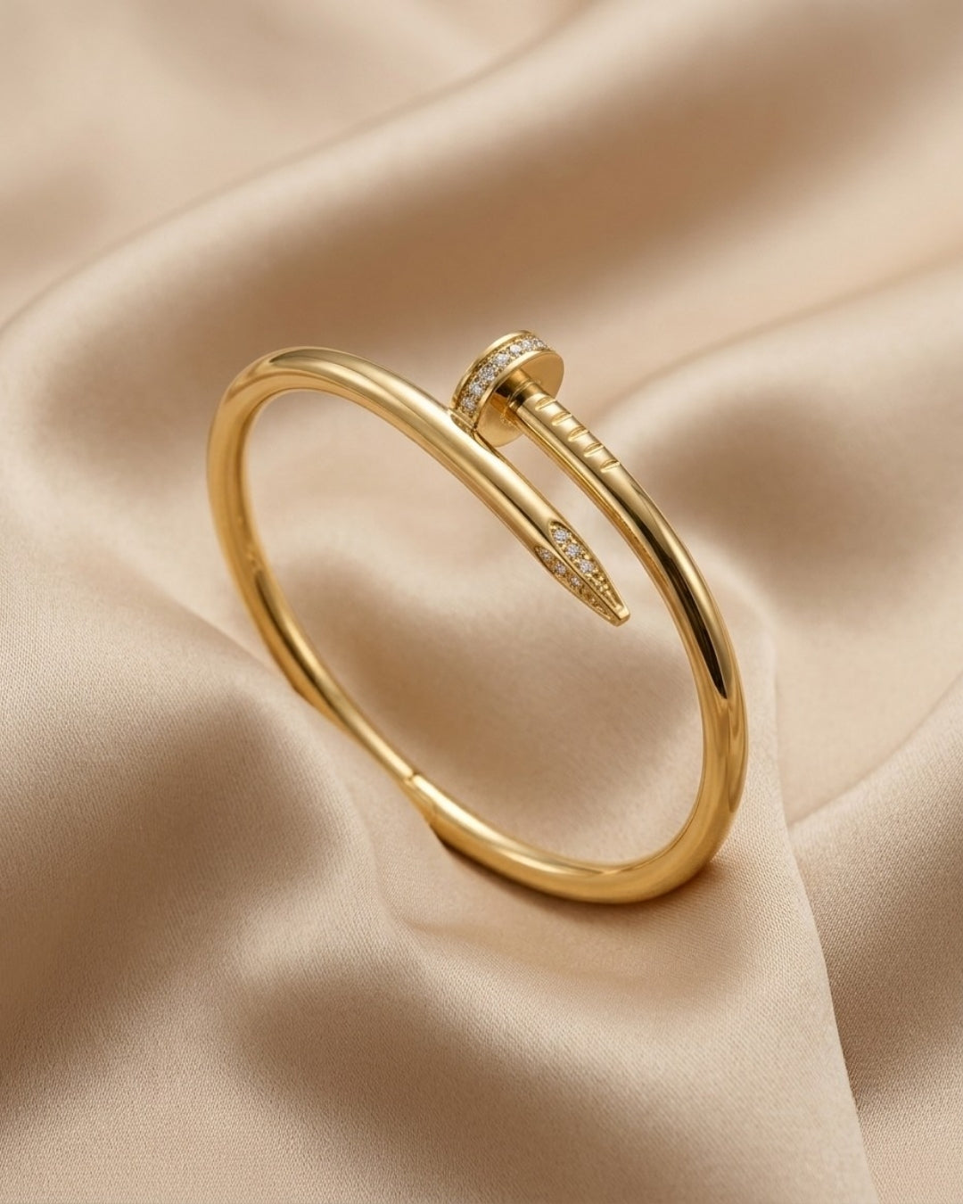 Nail-Inspired Open Cuff Bracelet for Women