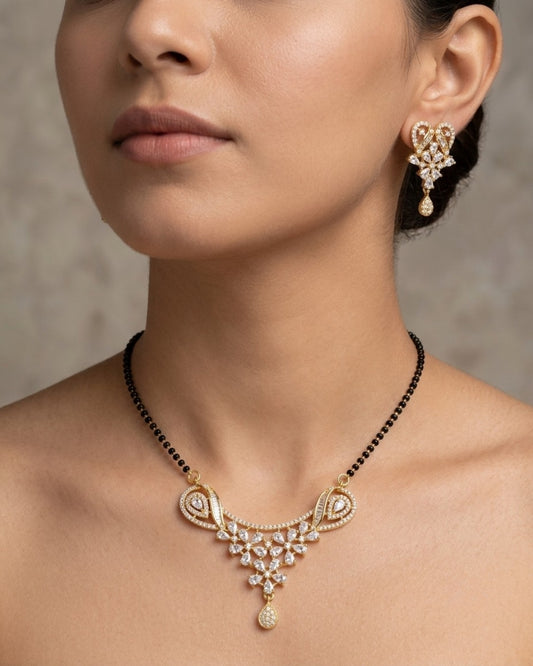 Floral Paisley Designer Mangalsutra