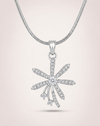 Floral Pendant Necklace with Matching Earrings