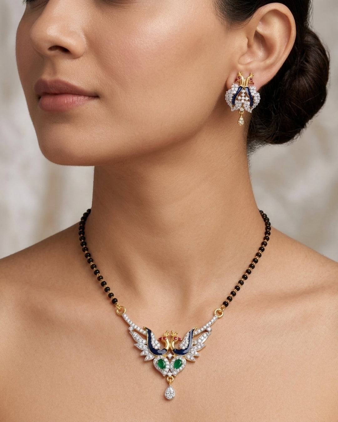 Majestic Twin Peacock Mangalsutra for Weddings
