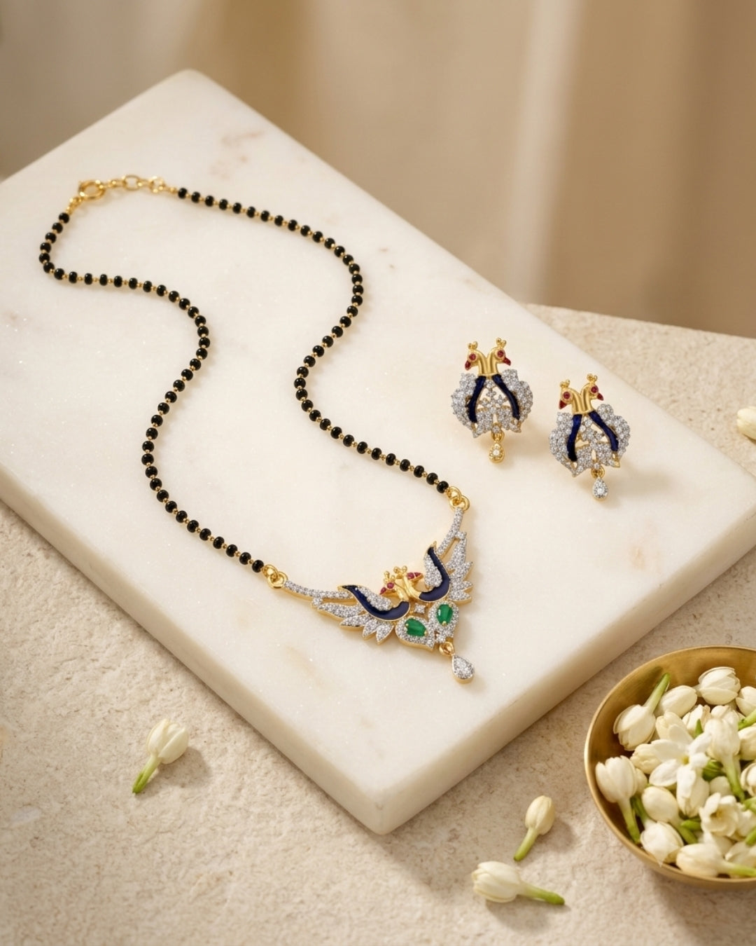 Majestic Twin Peacock Mangalsutra for Weddings