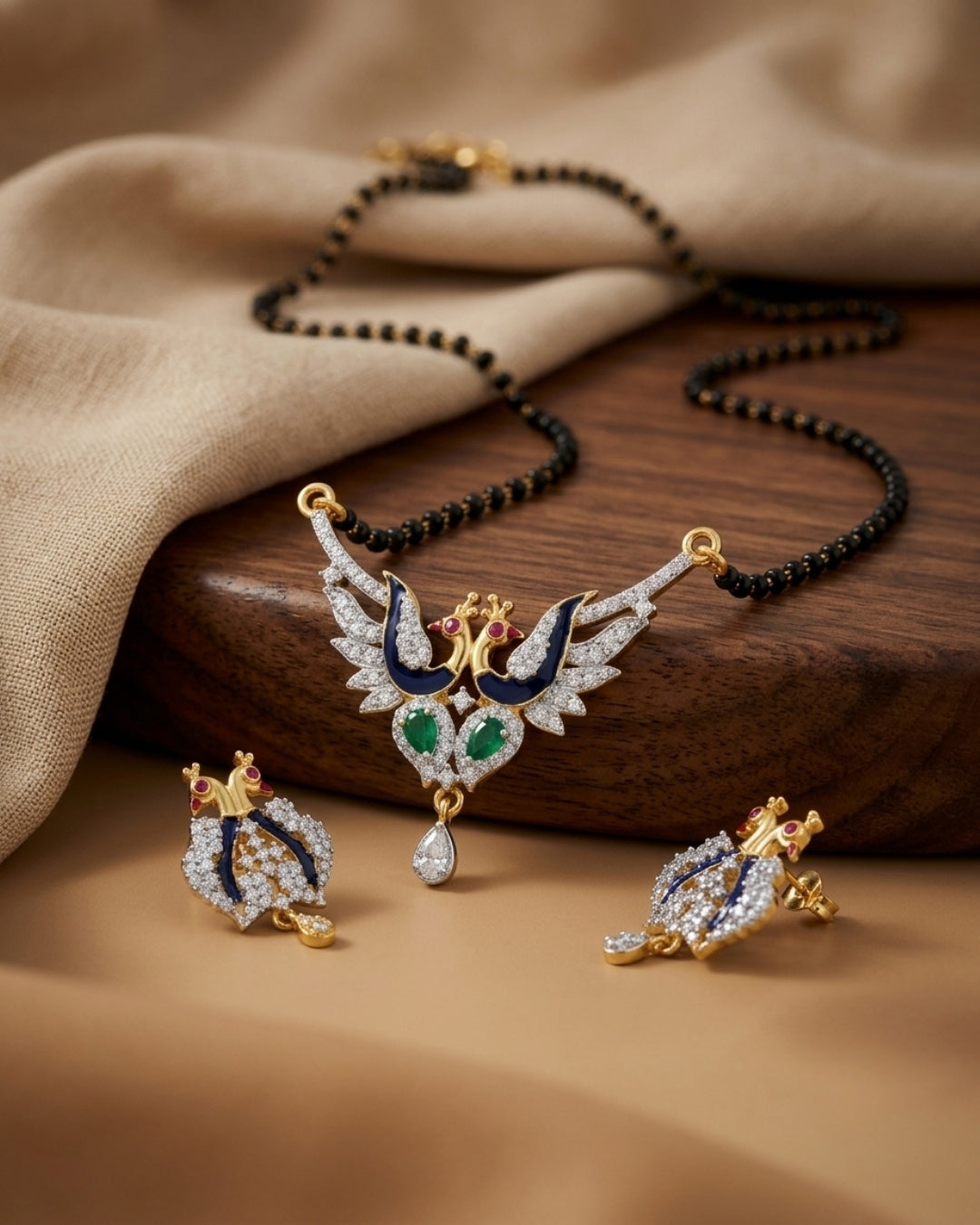 Majestic Twin Peacock Mangalsutra for Weddings