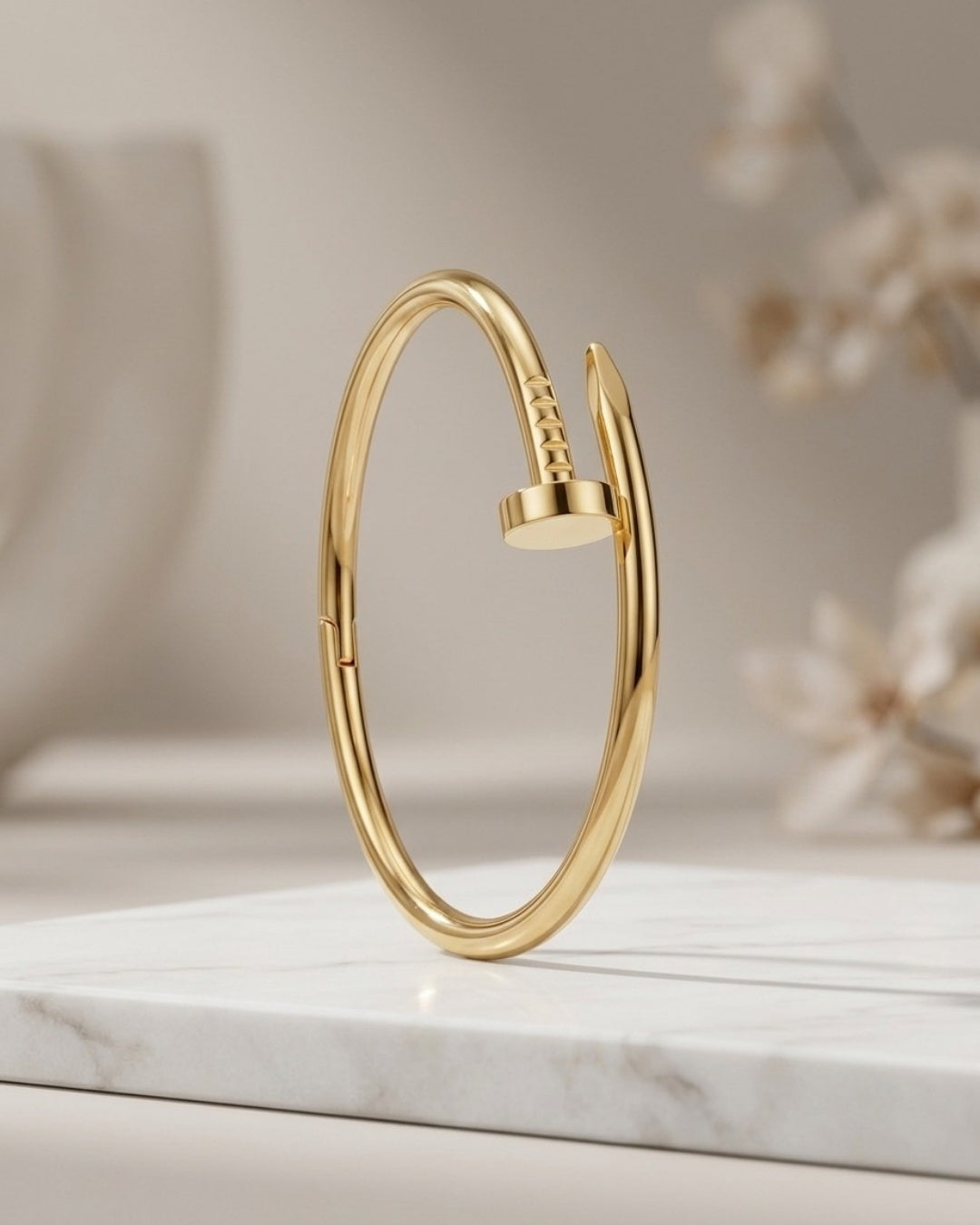 Sculptural Nail Wrap Statement Bracelet for Women