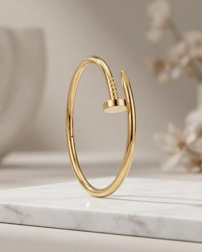 Sculptural Nail Wrap Statement Bracelet for Women