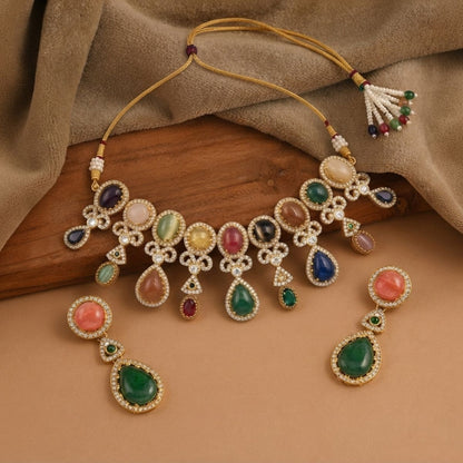 Sabyasachi-Inspired Polki Statement Necklace Set