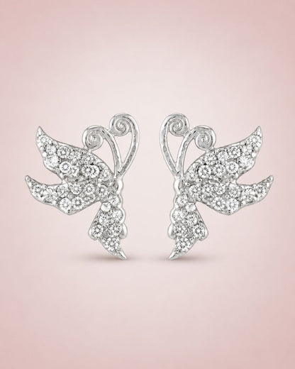 Butterfly Pendant Necklace with Matching Earrings