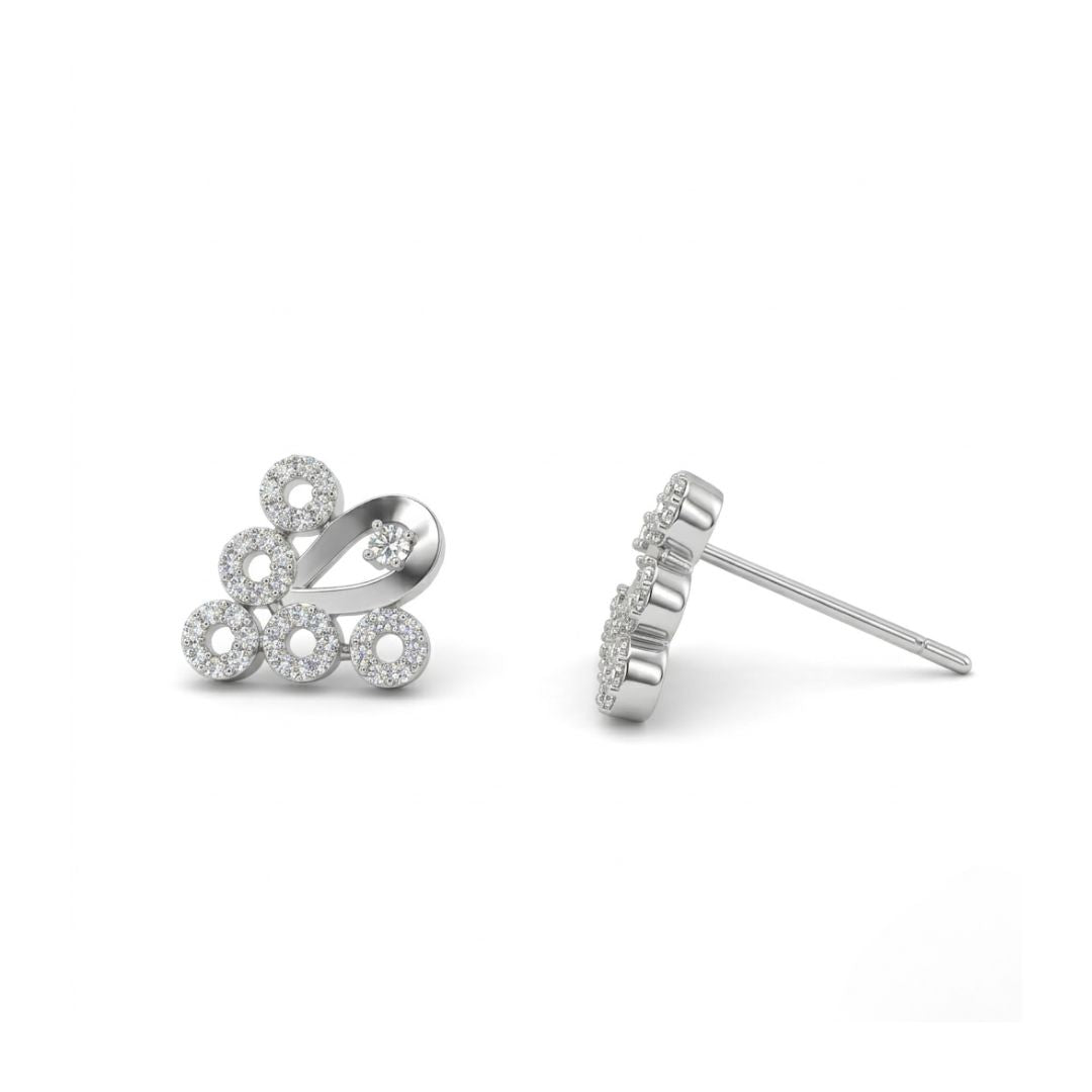 Belaci AD Silver Teardrop Star Studs Earring for Women