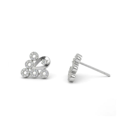 Belaci AD Silver Teardrop Star Studs Earring for Women