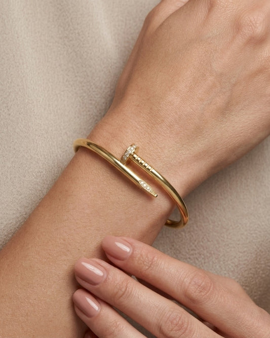 Gold Plated Bracelet for Women with Cubic Zirconia