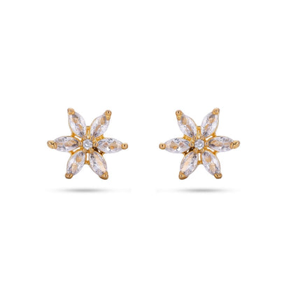 BELACI AD Gold Plated Jewellery – Floral Studs