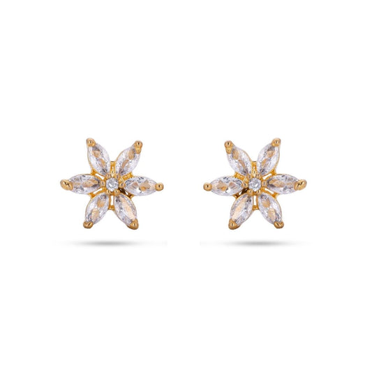 BELACI AD Gold Plated Jewellery – Floral Studs