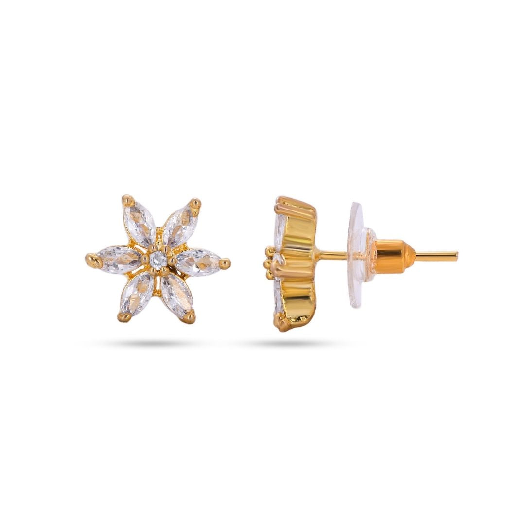 BELACI AD Gold Plated Jewellery – Floral Studs