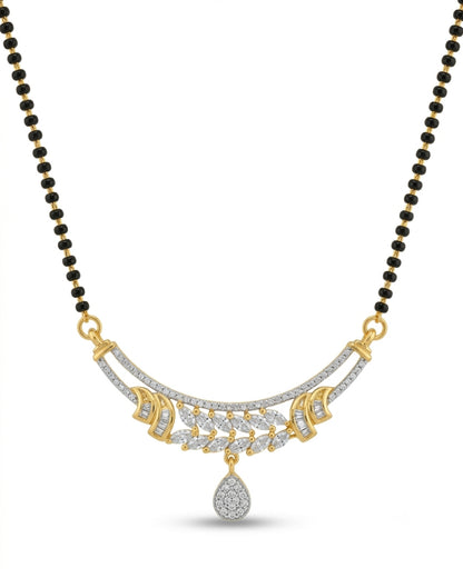 Designer American Diamond Gold Finish Daily Wear Mangalsutra