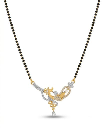 Twisted Floral Designer AD Mangalsutra