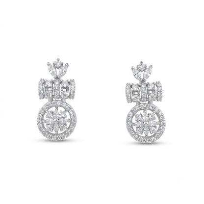 Stylish Silver Finish AD Mangalsutra Set