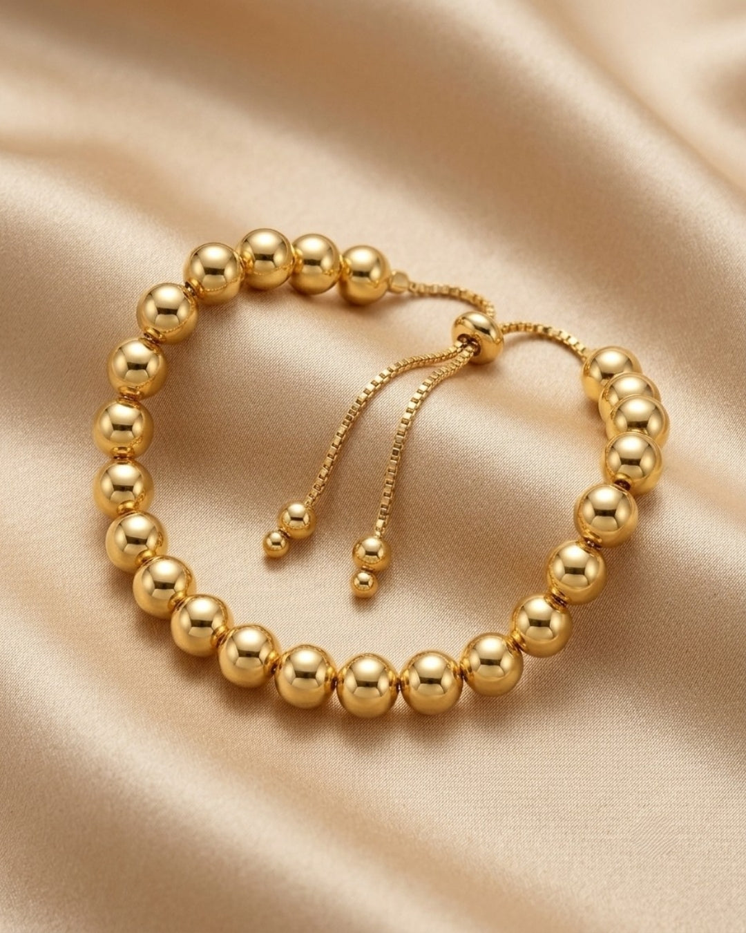 Modern Graduated Bead Slider Bracelet for Women