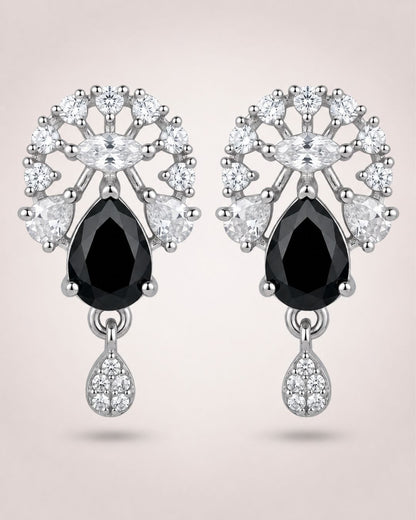 Midnight Bloom Silver AD Pendant Set