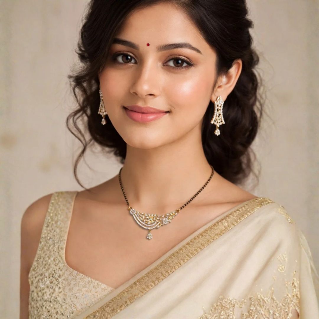 Belaci AD Mangalsutra Set – Floral Pendant for women