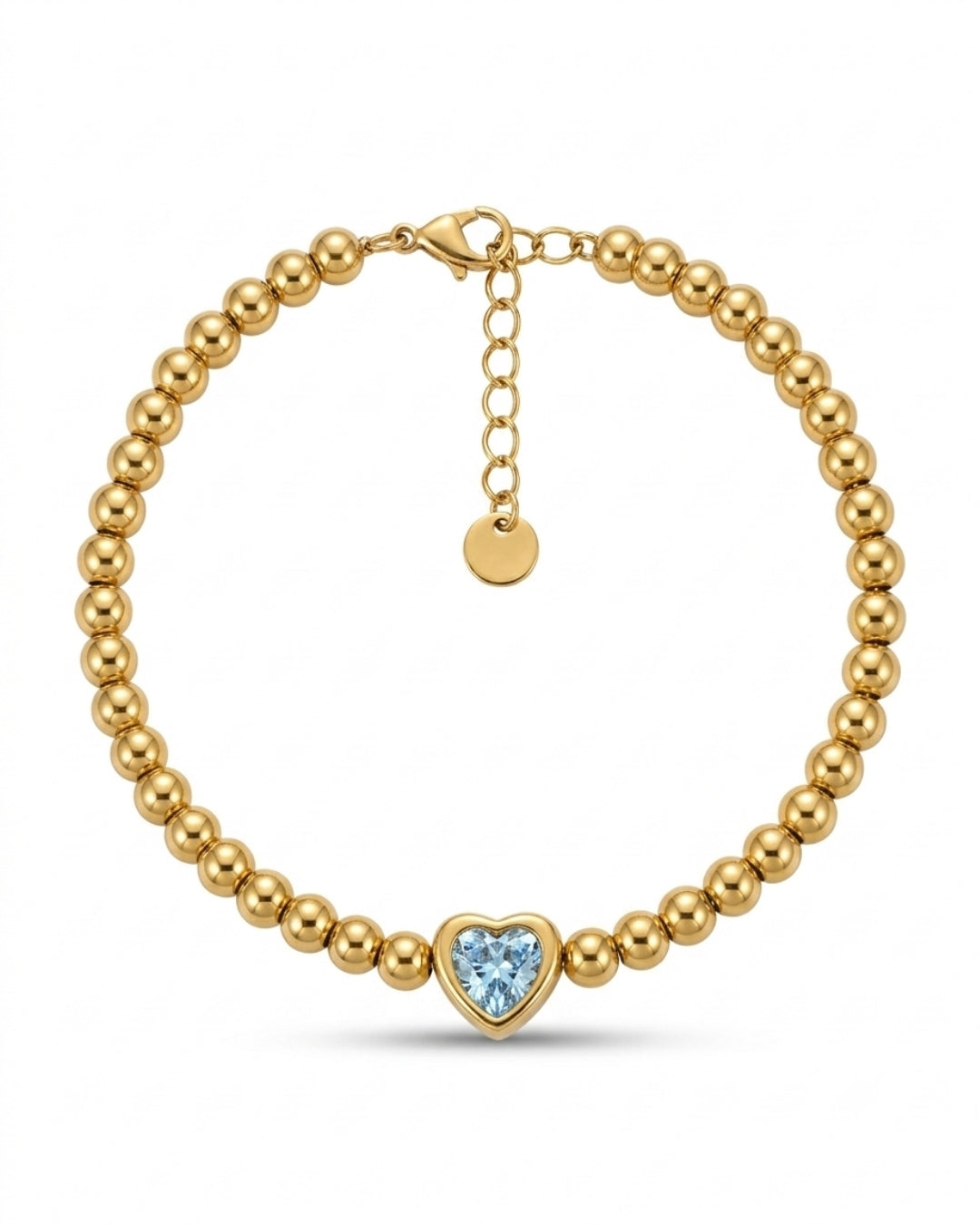Signature Heart Solitaire Beaded Bracelet for Women